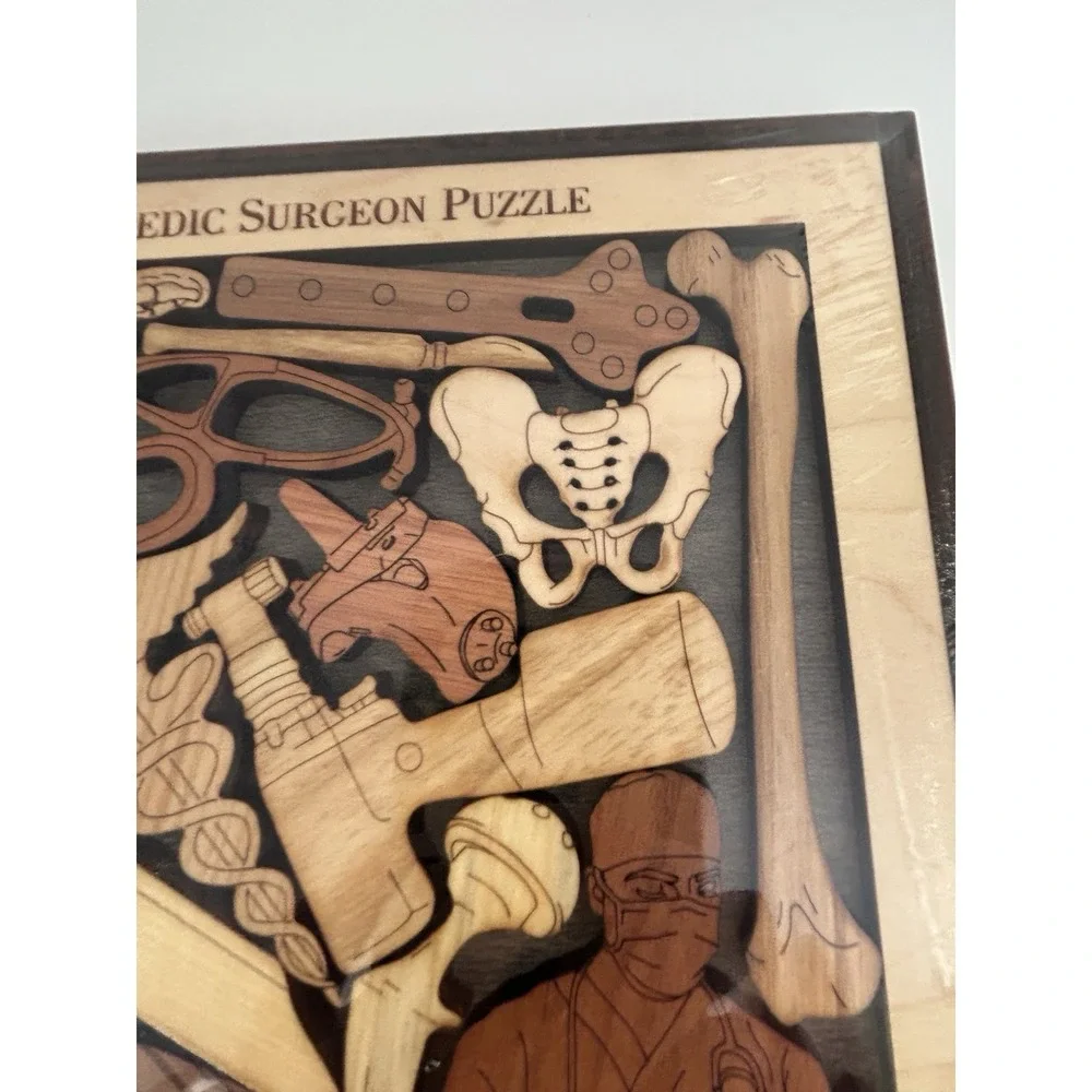 NIB Creative Crafthouse Orthopedic Surgeon Wooden Puzzle Brain Teaser Difficult